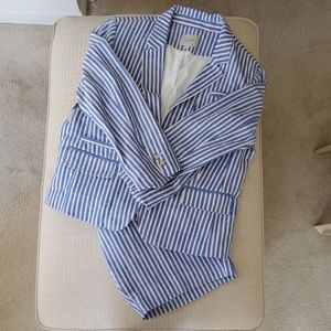 Loft Blue and Cream  Striped Short Set - size 14